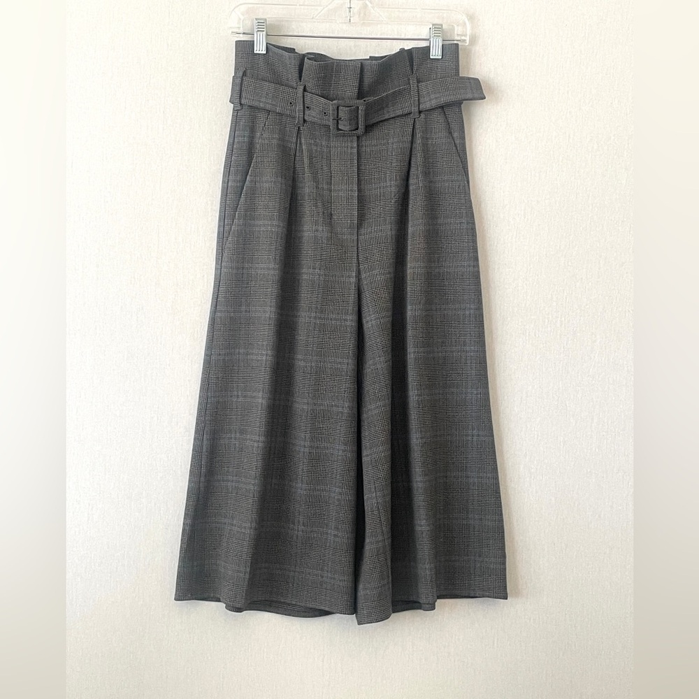 Aritzia Gray Plaid Culottes